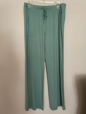 Auden Soft Drawstring Wide-Leg Lounging Pants in Seafoam